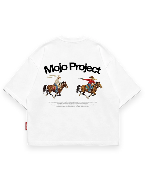 Mojo® Project Bonnie & Clyde T-Shirt Beyaz arka görünüm #beyaz