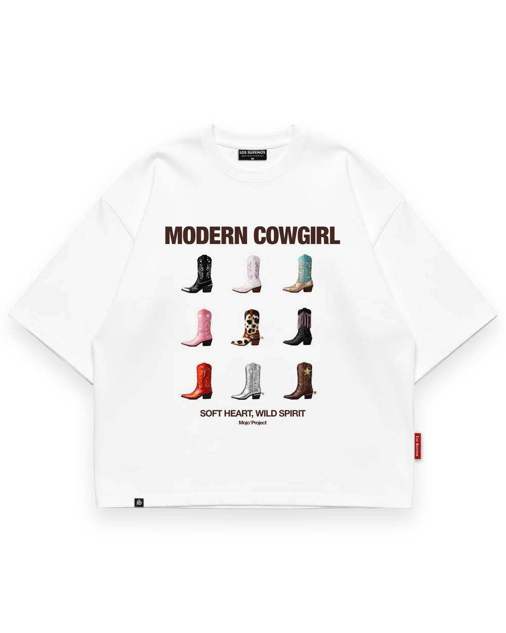 Mojo® Project Modern Cowgirl T-Shirt Beyaz ön görünüm #beyaz