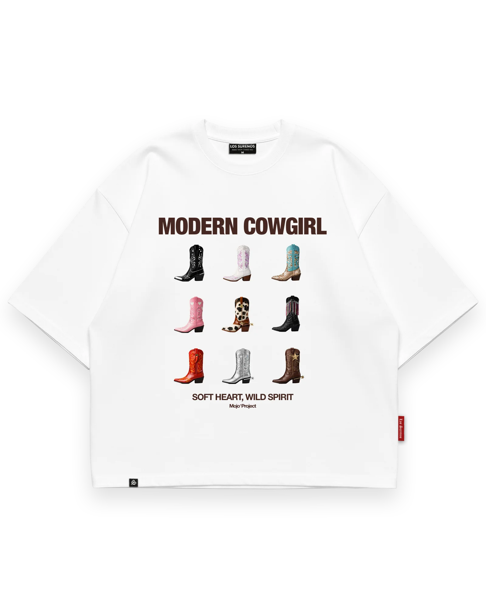 Mojo® Project Modern Cowgirl T-Shirt Beyaz ön görünüm