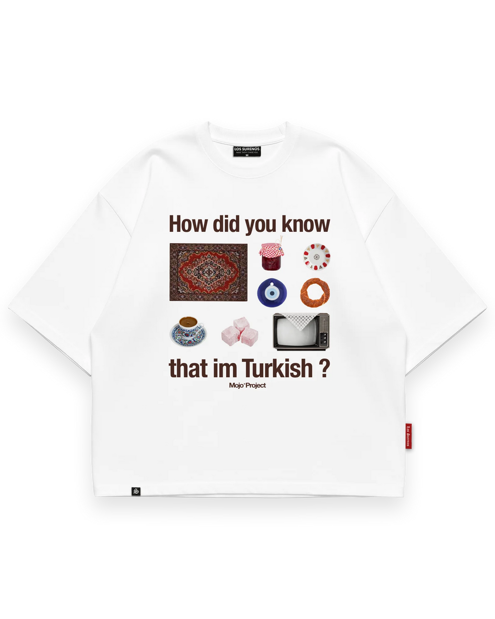 Mojo® Project How Did You Know T-Shirt Beyaz ön görünüm #beyaz